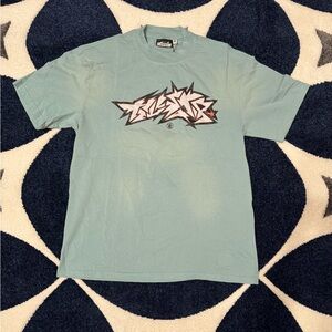 Hellstar Cracked Logo Blue T-Shirt Men’s Size Large